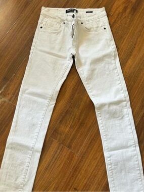Kenneth Cole White Slim-Fit Denim Jeans